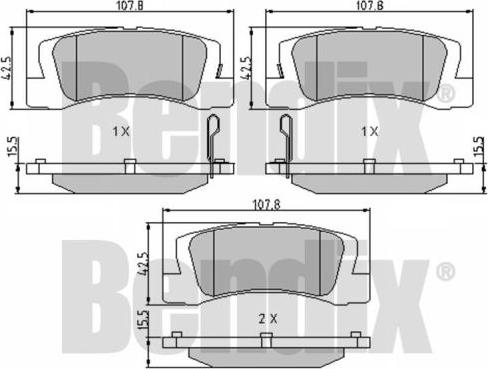 BENDIX 510176 - Bremsbelagsatz, Scheibenbremse alexcarstop-ersatzteile.com