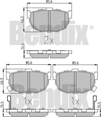 BENDIX 510806 - Bremsbelagsatz, Scheibenbremse alexcarstop-ersatzteile.com