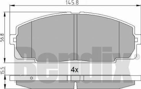 BENDIX 510808 - Bremsbelagsatz, Scheibenbremse alexcarstop-ersatzteile.com