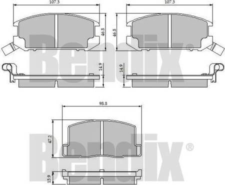 BENDIX 510807 - Bremsbelagsatz, Scheibenbremse alexcarstop-ersatzteile.com