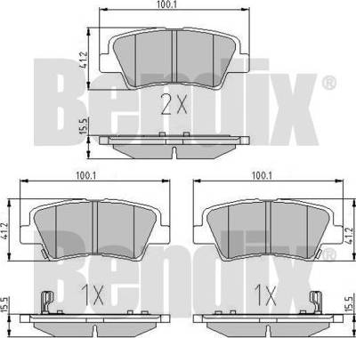 BENDIX 510870 - Bremsbelagsatz, Scheibenbremse alexcarstop-ersatzteile.com