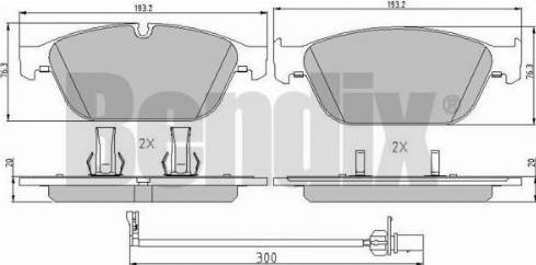 BENDIX 510877 - Bremsbelagsatz, Scheibenbremse alexcarstop-ersatzteile.com