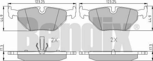 BENDIX 510349 - Bremsbelagsatz, Scheibenbremse alexcarstop-ersatzteile.com