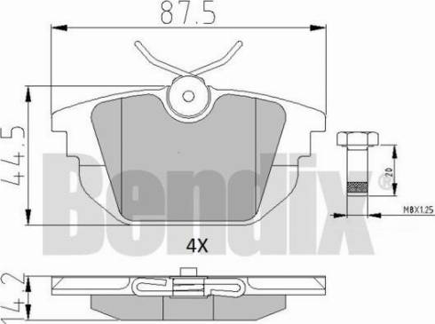 BENDIX 510355 - Bremsbelagsatz, Scheibenbremse alexcarstop-ersatzteile.com