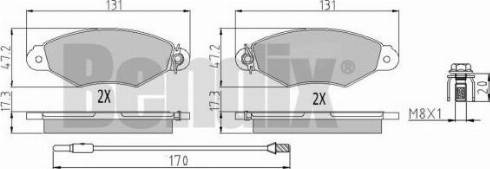 BENDIX 510351 - Bremsbelagsatz, Scheibenbremse alexcarstop-ersatzteile.com