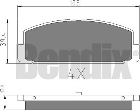 BENDIX 510360 - Bremsbelagsatz, Scheibenbremse alexcarstop-ersatzteile.com