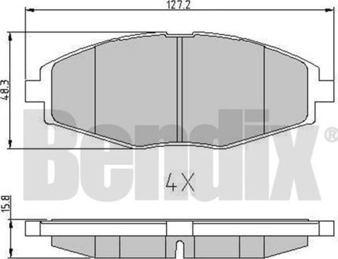 BENDIX 510305 - Bremsbelagsatz, Scheibenbremse alexcarstop-ersatzteile.com