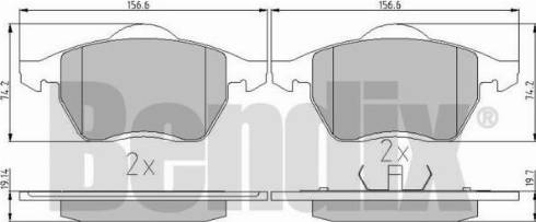 BENDIX 510319 - Bremsbelagsatz, Scheibenbremse alexcarstop-ersatzteile.com