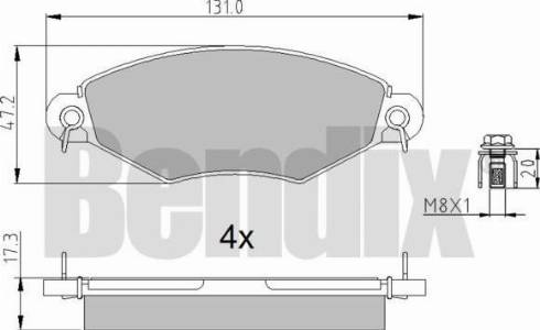 BENDIX 510384 - Bremsbelagsatz, Scheibenbremse alexcarstop-ersatzteile.com