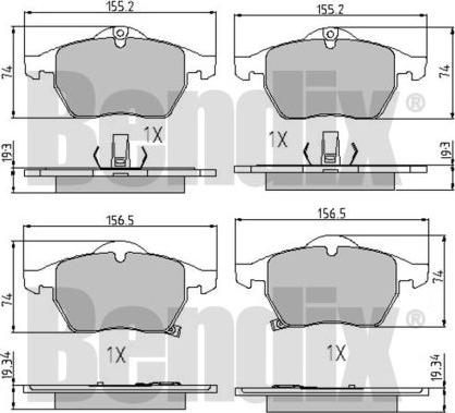 BENDIX 510338 - Bremsbelagsatz, Scheibenbremse alexcarstop-ersatzteile.com