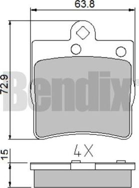 BENDIX 510325 - Bremsbelagsatz, Scheibenbremse alexcarstop-ersatzteile.com