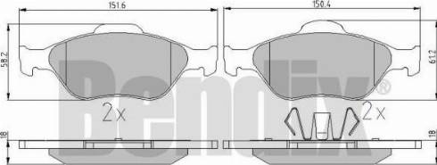 BENDIX 510374 - Bremsbelagsatz, Scheibenbremse alexcarstop-ersatzteile.com