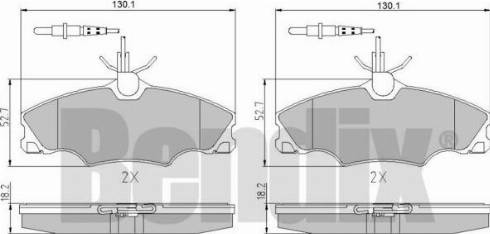 BENDIX 510291 - Bremsbelagsatz, Scheibenbremse alexcarstop-ersatzteile.com