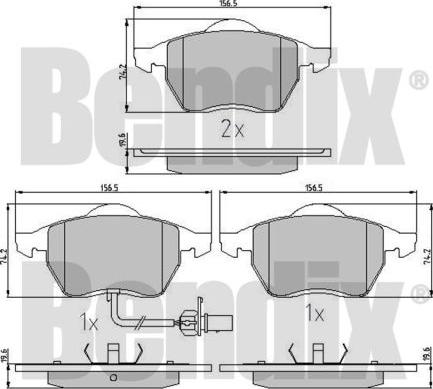 BENDIX 510244 - Bremsbelagsatz, Scheibenbremse alexcarstop-ersatzteile.com