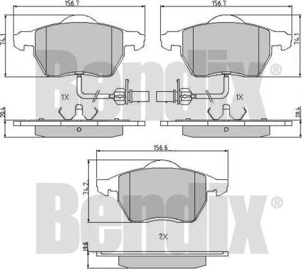 BENDIX 510243 - Bremsbelagsatz, Scheibenbremse alexcarstop-ersatzteile.com