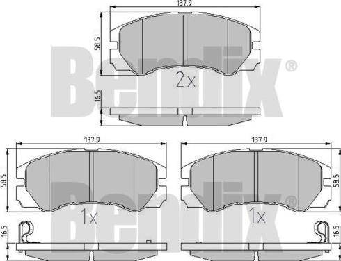 BENDIX 510254 - Bremsbelagsatz, Scheibenbremse alexcarstop-ersatzteile.com