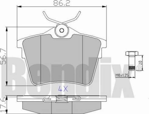 BENDIX 510251 - Bremsbelagsatz, Scheibenbremse alexcarstop-ersatzteile.com