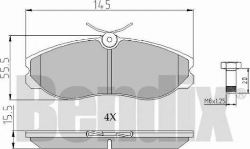 BENDIX 510257 - Bremsbelagsatz, Scheibenbremse alexcarstop-ersatzteile.com