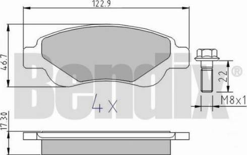 BENDIX 510215 - Bremsbelagsatz, Scheibenbremse alexcarstop-ersatzteile.com