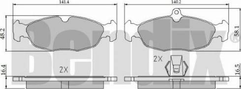 BENDIX 510218 - Bremsbelagsatz, Scheibenbremse alexcarstop-ersatzteile.com