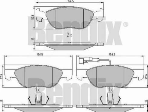 BENDIX 510287 - Bremsbelagsatz, Scheibenbremse alexcarstop-ersatzteile.com