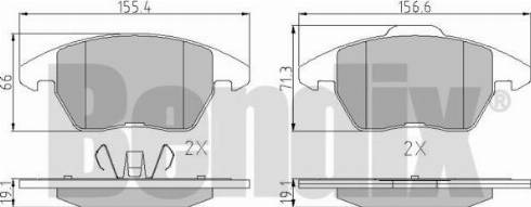 BENDIX 510238 - Bremsbelagsatz, Scheibenbremse alexcarstop-ersatzteile.com