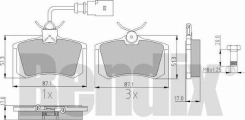 BENDIX 510226 - Bremsbelagsatz, Scheibenbremse alexcarstop-ersatzteile.com