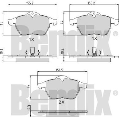 BENDIX 510273 - Bremsbelagsatz, Scheibenbremse alexcarstop-ersatzteile.com