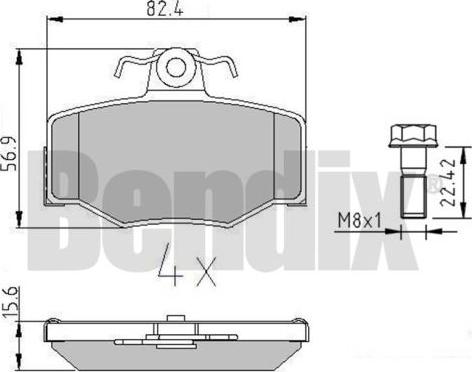 BENDIX 510277 - Bremsbelagsatz, Scheibenbremse alexcarstop-ersatzteile.com