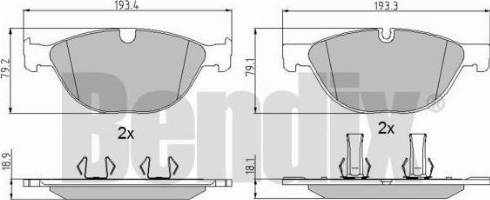 BENDIX 510791 - Bremsbelagsatz, Scheibenbremse alexcarstop-ersatzteile.com