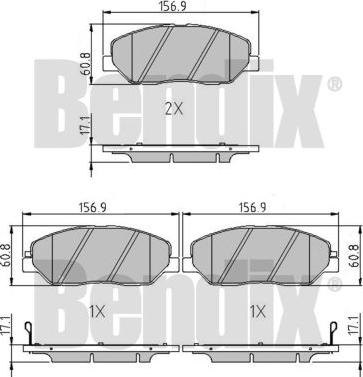 BENDIX 510746 - Bremsbelagsatz, Scheibenbremse alexcarstop-ersatzteile.com