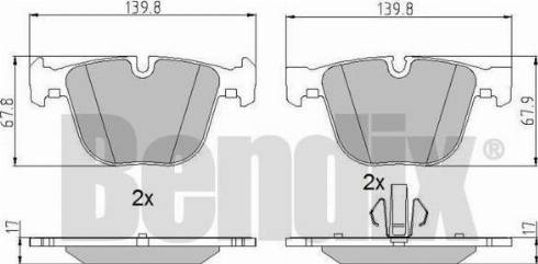 BENDIX 510753 - Bremsbelagsatz, Scheibenbremse alexcarstop-ersatzteile.com