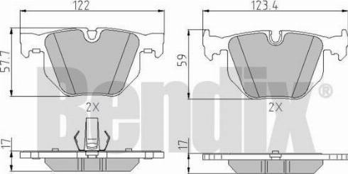 BENDIX 510752 - Bremsbelagsatz, Scheibenbremse alexcarstop-ersatzteile.com