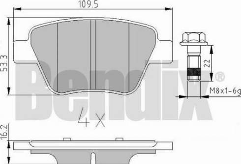 BENDIX 510719 - Bremsbelagsatz, Scheibenbremse alexcarstop-ersatzteile.com