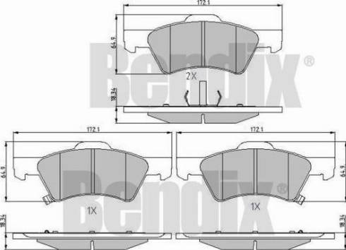 BENDIX 510715 - Bremsbelagsatz, Scheibenbremse alexcarstop-ersatzteile.com