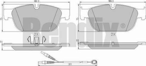 BENDIX 510784 - Bremsbelagsatz, Scheibenbremse alexcarstop-ersatzteile.com