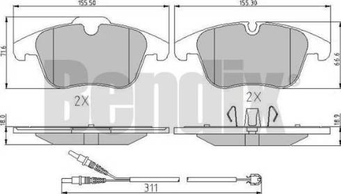 BENDIX 510782 - Bremsbelagsatz, Scheibenbremse alexcarstop-ersatzteile.com