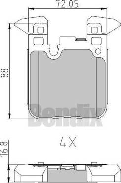 BENDIX 511054 - Bremsbelagsatz, Scheibenbremse alexcarstop-ersatzteile.com