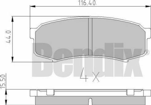 BENDIX 511032 - Bremsbelagsatz, Scheibenbremse alexcarstop-ersatzteile.com