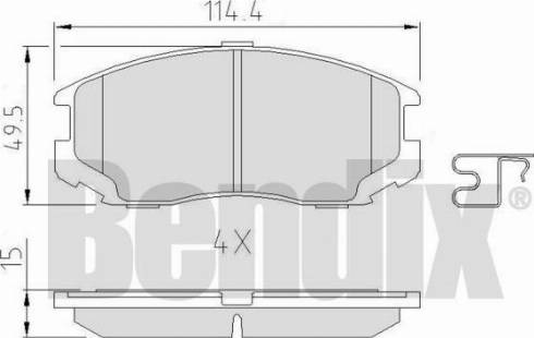 BENDIX 511026 - Bremsbelagsatz, Scheibenbremse alexcarstop-ersatzteile.com