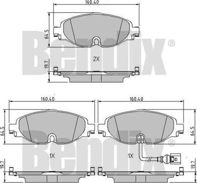 BENDIX 511142 - Bremsbelagsatz, Scheibenbremse alexcarstop-ersatzteile.com