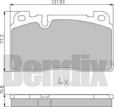 BENDIX 511119 - Bremsbelagsatz, Scheibenbremse alexcarstop-ersatzteile.com