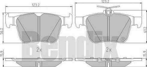 BENDIX 511120 - Bremsbelagsatz, Scheibenbremse alexcarstop-ersatzteile.com