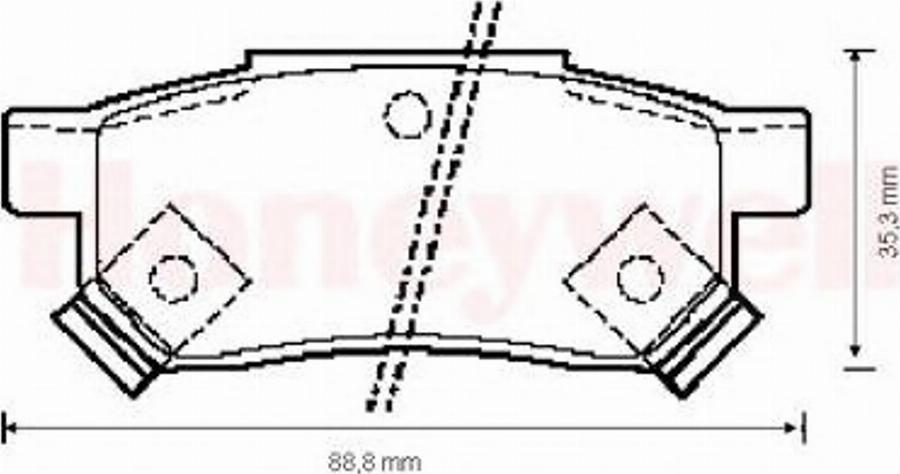 BENDIX 571977B - Bremsbelagsatz, Scheibenbremse alexcarstop-ersatzteile.com