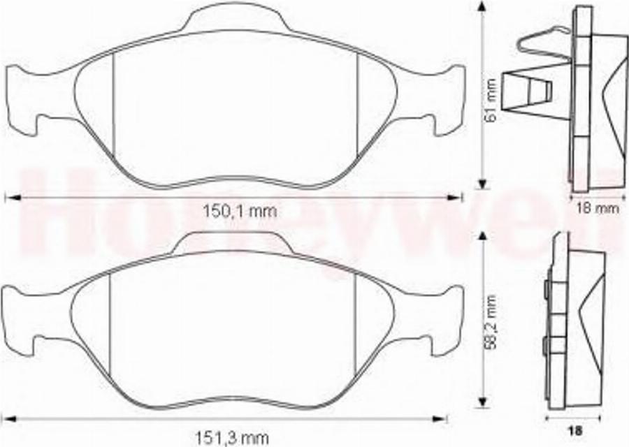 BENDIX 573041B - Bremsbelagsatz, Scheibenbremse alexcarstop-ersatzteile.com