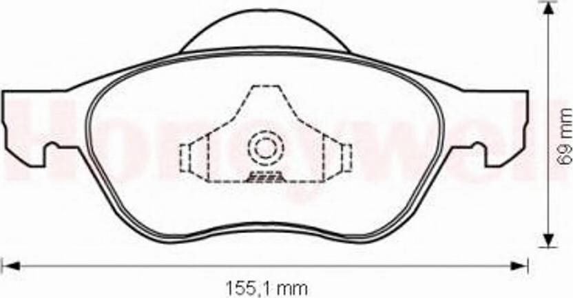 BENDIX 573025B - Bremsbelagsatz, Scheibenbremse alexcarstop-ersatzteile.com