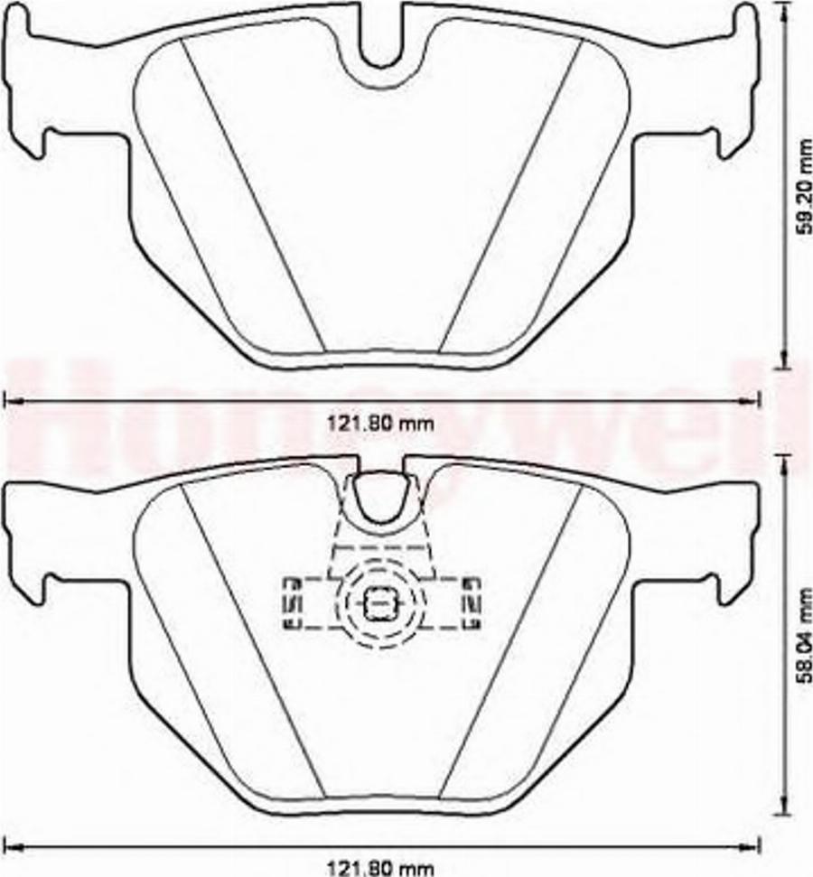 BENDIX 573224B - Bremsbelagsatz, Scheibenbremse alexcarstop-ersatzteile.com