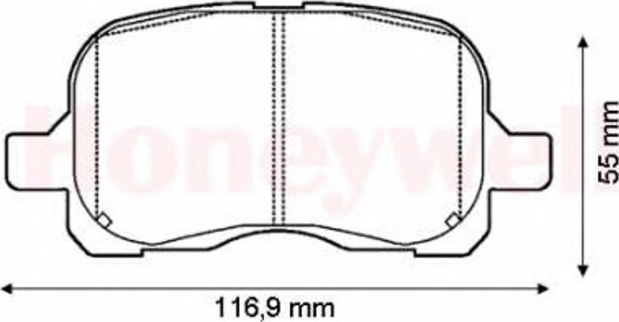 BENDIX 572468 B - Bremsbelagsatz, Scheibenbremse alexcarstop-ersatzteile.com