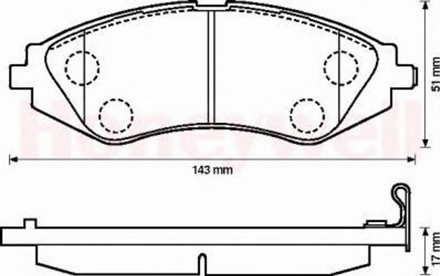 BENDIX 572408B - Bremsbelagsatz, Scheibenbremse alexcarstop-ersatzteile.com