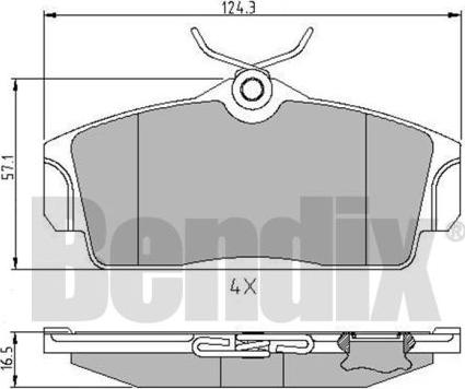 BENDIX 610320 - Bremsbelagsatz, Scheibenbremse alexcarstop-ersatzteile.com